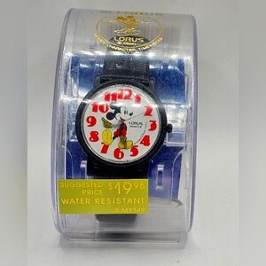 80s NOS Lorus Disney Mickey Mouse Wristwatch V515-8030 New Battery Running